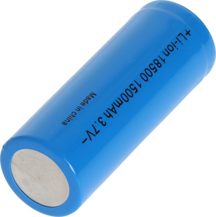 Produktbild AccuCell Akku 18500-A1, 1500mAh, flacher Pluspol
