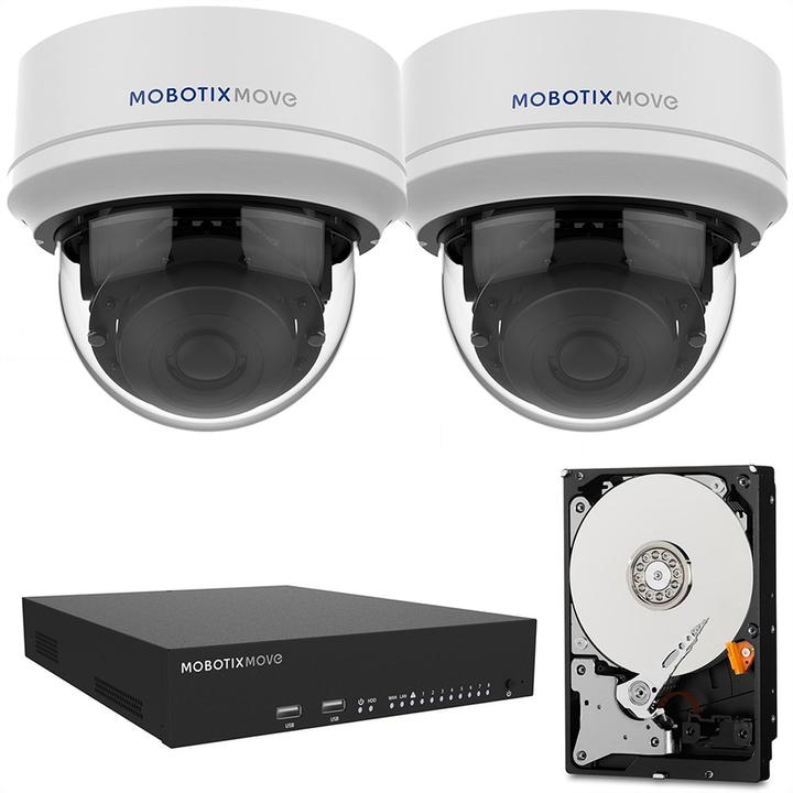 Actual product image Mobotix Complete Set MOVE Dome Camera 4MP + NVR + 2TB Hard Disk (1920 x 1080 Pixels)