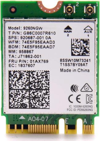Image du produit Intel Wi-Fi 6 AX200 (PCIe)