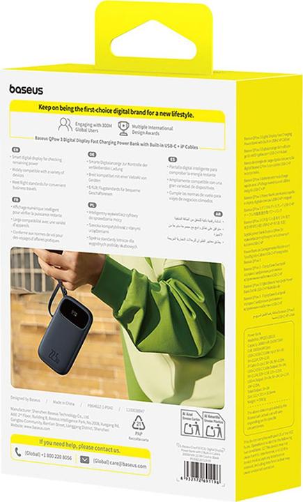 Immagine prodotto Baseus Powerbank EnerFill FC31 20000mAh Czarny (20000 mAh, 22.50 W, 73 Wh)