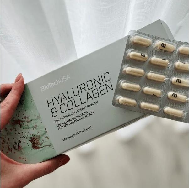 Actual product image Biotech USA Hyaluronic Collagen (120 Piece, Capsules)