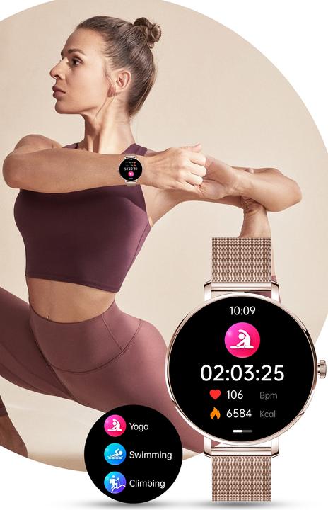 Actual product image PhoneLook Smart Watch NX21 mit Touchscreen-LED Sport-/Fitness-/Schlafprogrammen Mailänder Armband