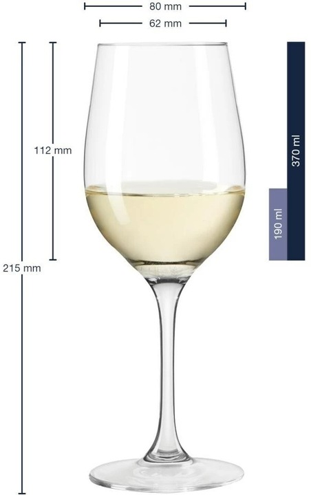 Image du produit Leonardo Verre à vin blanc Ciao 370ml (37 cl, 6 Verres, Verres à vin blanc)