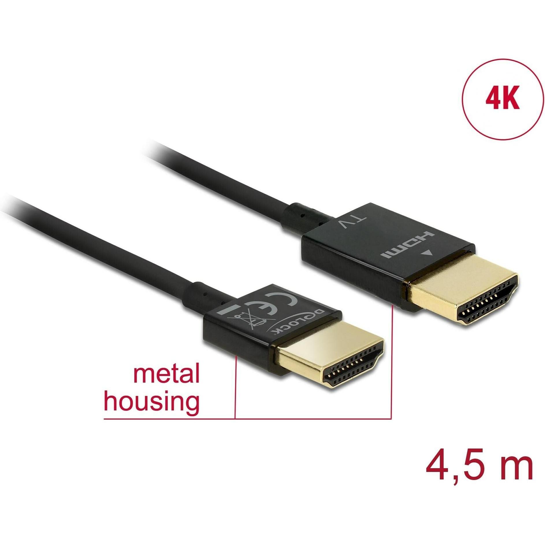 Thumbnail - Delock HDMI (Typ A) — HDMI (Typ A) (4.50 m, HDMI), Video Kabel