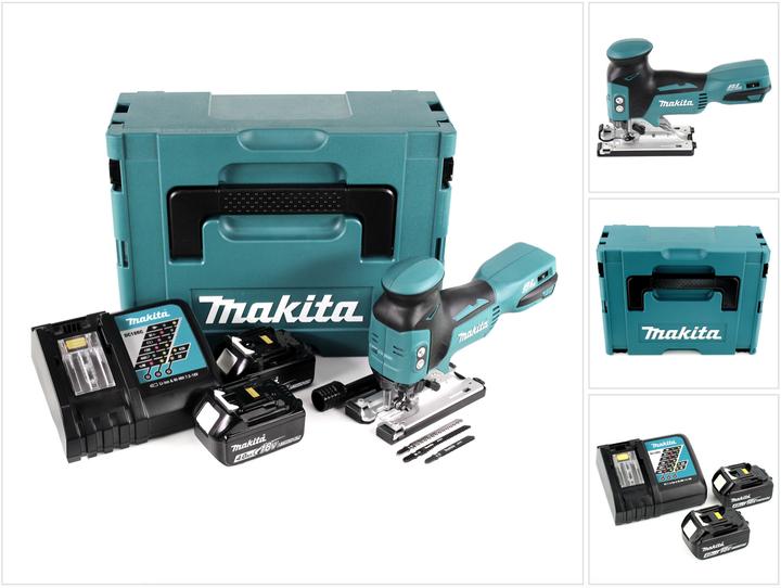 Makita DJV 181 RMJ Battery Pendulum Jigsaw 18V Brushless + 2x Battery 4,0Ah + Charger + Makpac