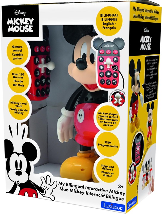 Immagine prodotto Lexibook Topolino Robot educativo interattivo con telecomando (inglese/francese) (Inglese, Francese)