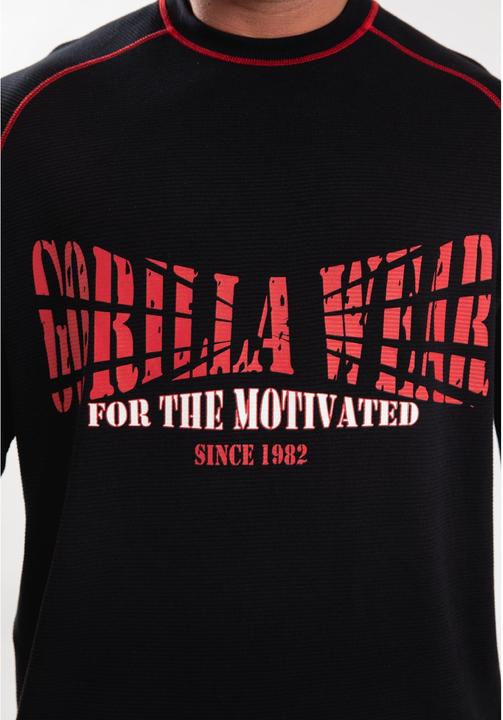 Actual product image Gorilla Wear Finley Oversize T-Shirt - Schwarz / Rot (S)