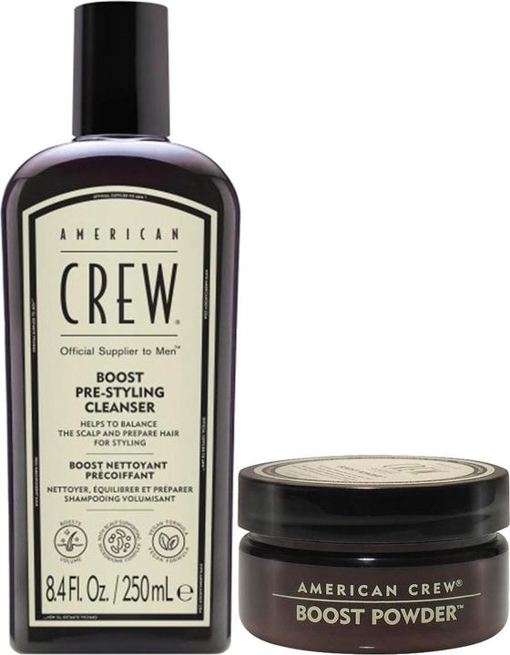 Image du produit American Crew Boost Cleanser + Powder Set (Kit de soins capillaires)