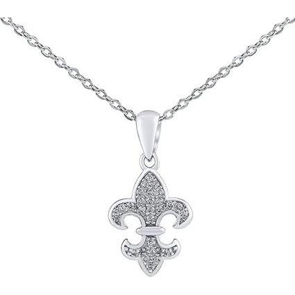 Silvego, Halsschmuck, Henriette Girl Scout Lily Silver Necklace with Brilliance Zirconia DCC1608267N