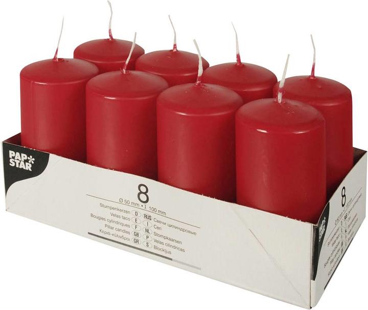 Produktbild Papstar Stumpenkerzen (8 Stk.)