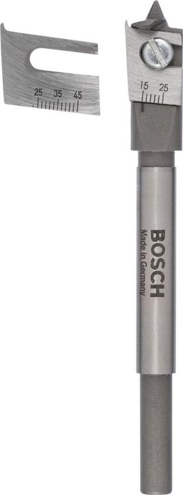 Produktbild Bosch Professional Zubehör Flachfräsbohrer, verstellbar, Sechskant 15 - 45 mm, 25 - 45 mm, 120 mm (45 mm)