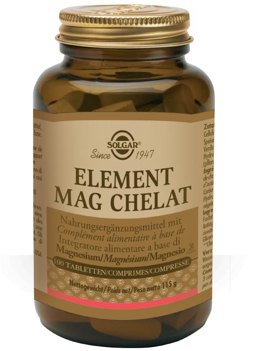 Actual product image Solgar Element Mag Chelate Tablets (100 pcs) (100 pcs., Pills, 264 g)