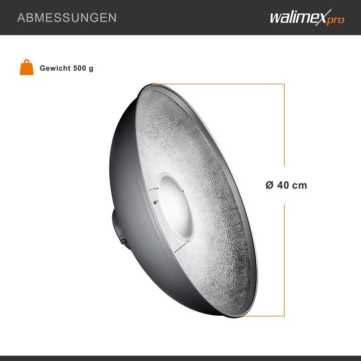 Produktbild Walimex pro Beauty Dish für & K 40cm (Beauty Dish, 40 cm)