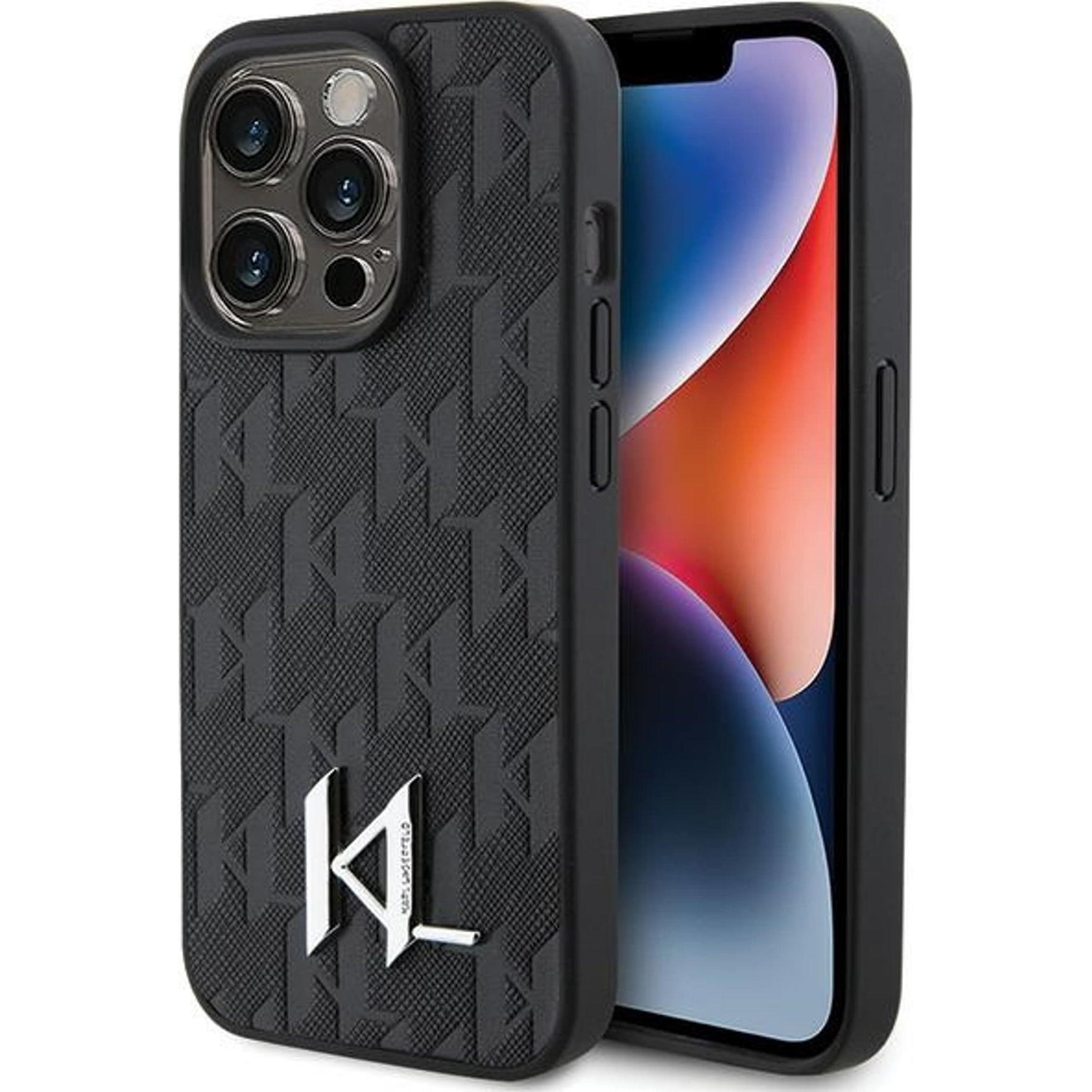 Karl Lagerfeld Hard Case (Apple iPhone 15 Pro Max), Smartphone Hülle, Schwarz