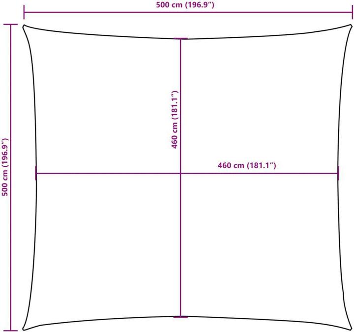 Produktbild vidaXL Sonnensegel (500 x 500 cm)