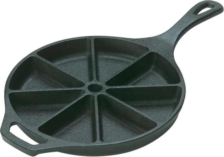 Lodge Wedge Pan 23 cm 8 points gietijzer zwart (Frying pan, Cast iron)