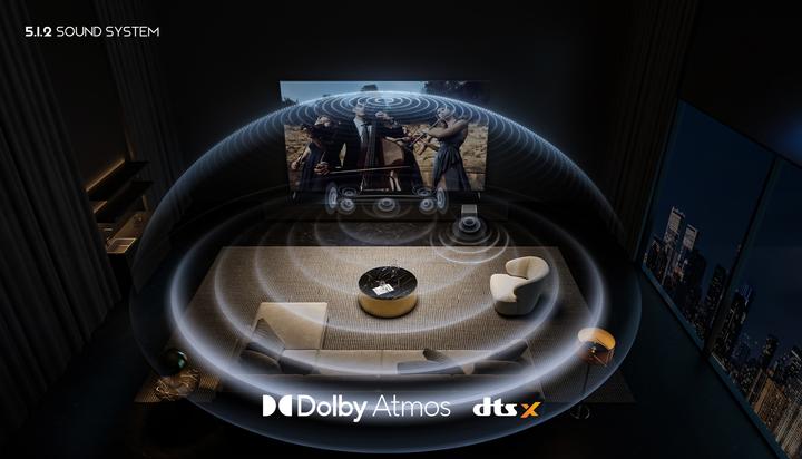 Actual product image TCL Q75H Q Class 5.1.2 Channel Sound Bar with Dolby Atmos, Ray Danz Technology, and Wireless Subwoofwer (620 W, 5.1.2 Channel)