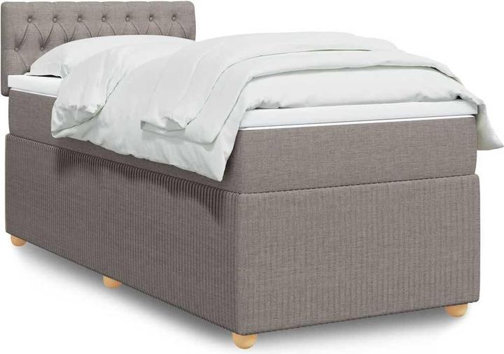 Produktbild vidaXL Bo x springbett mit Matratze 90 x 190 cm Stoff (90 x 190 cm)