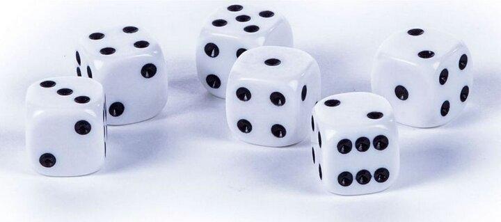 Actual product image Teddies Play dice in a box (6 pieces)