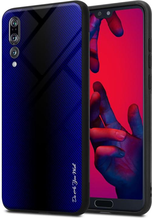 Actual product image Cadorabo TPU Striped Glass Cover (Huawei P20 Pro, Huawei P20 Plus)