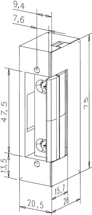 Produktbild effeff Universal-Türöffner (Glastür, Indoor)
