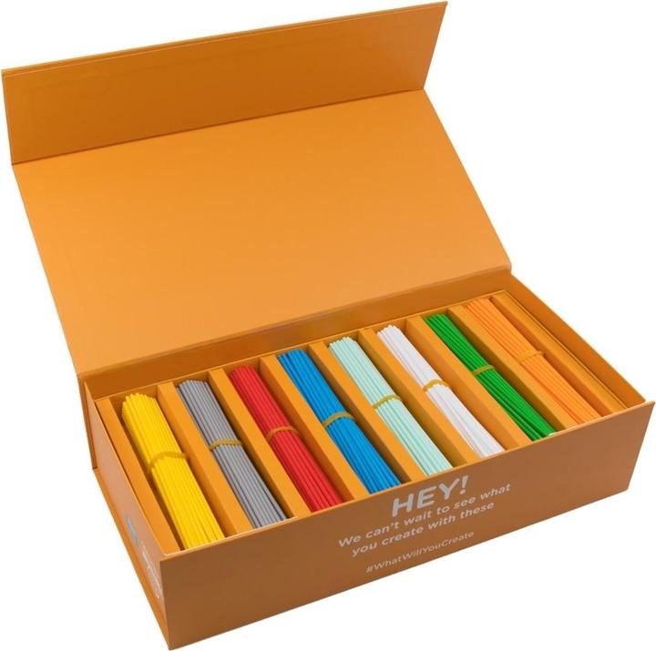 Rosso. Arancione. Giallo. Verde. Grigio. Bianco. Menta. Blu.