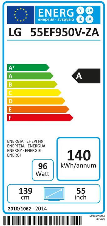Energie-Label LG OLED 55ef950v (55", OLED, 4K)
