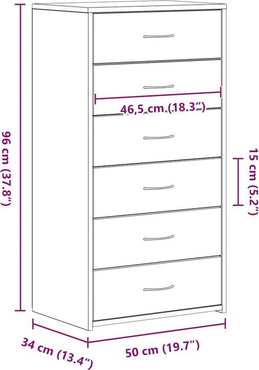 Produktbild vidaXL Sideboard (50 x 34 x 96 cm)