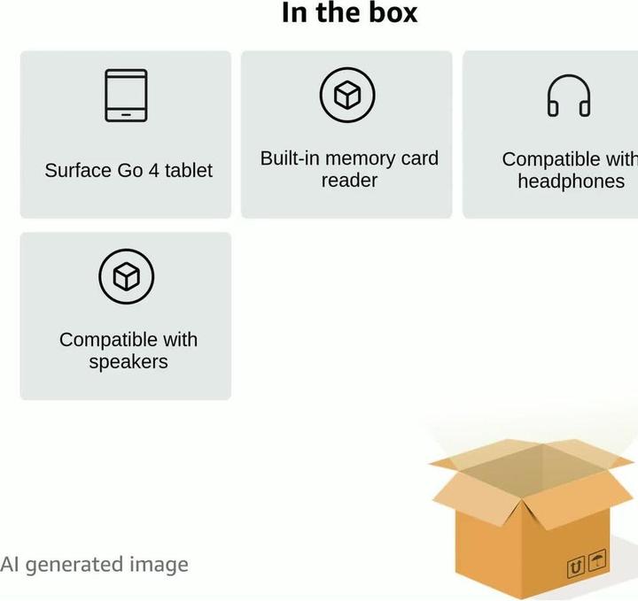 Actual product image Microsoft Surface Go 4 for Business (10.50", 64 GB, 8 GB, Without keyboard layout, Intel N200)