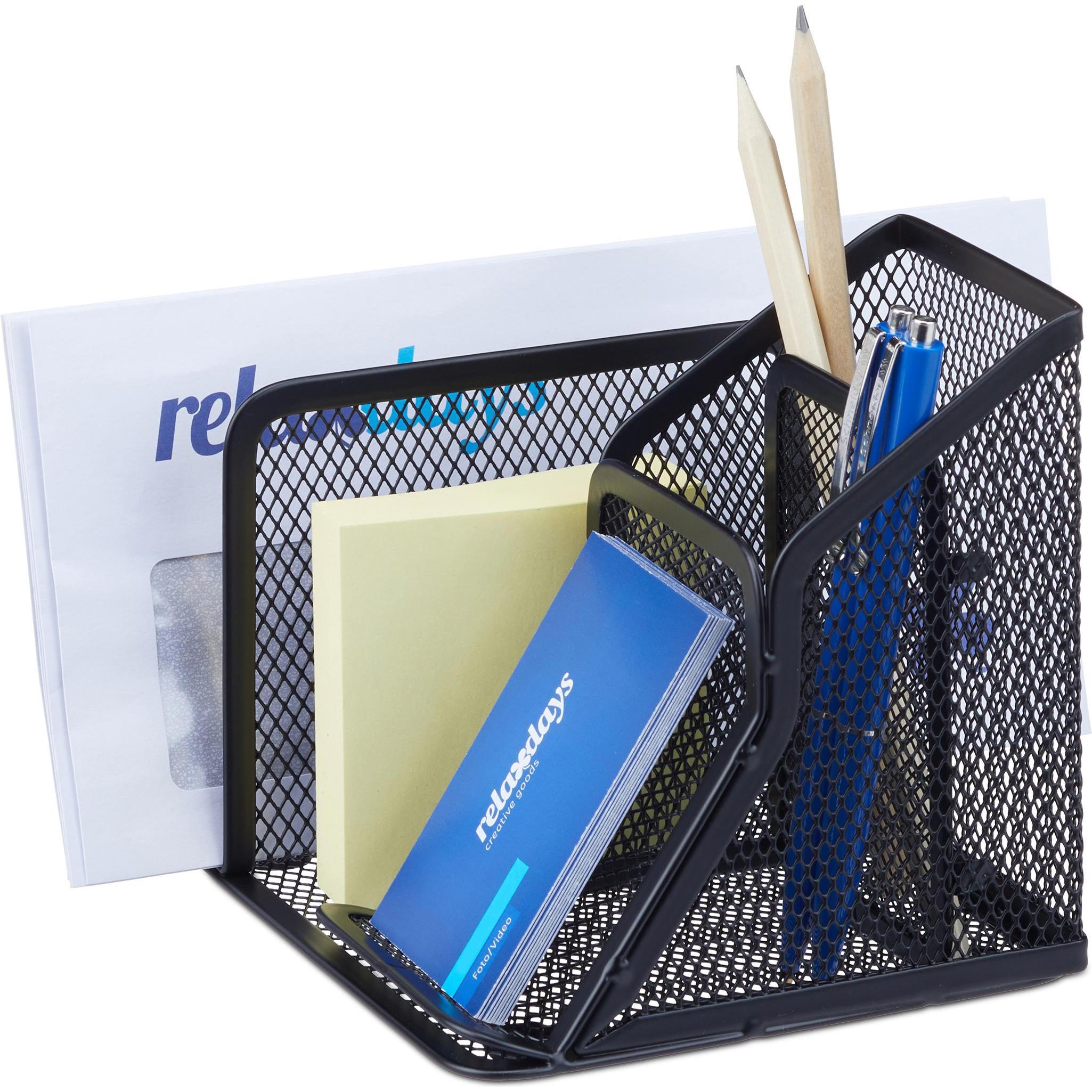 Relaxdays, Schreibtisch Accessoire, Stiftehalter