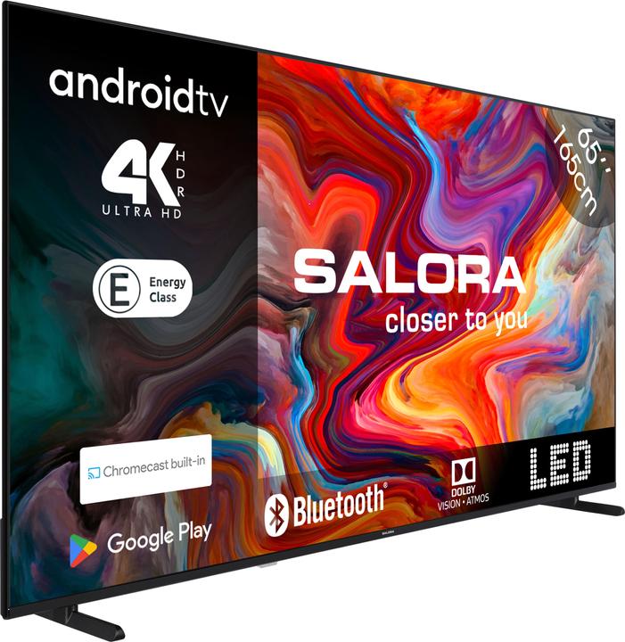 Actual product image Salora SMART65TV - - 165.1 cm - 4K Ultra HD - Smart TV - Wifi - Zwart (65", LED, 4K)