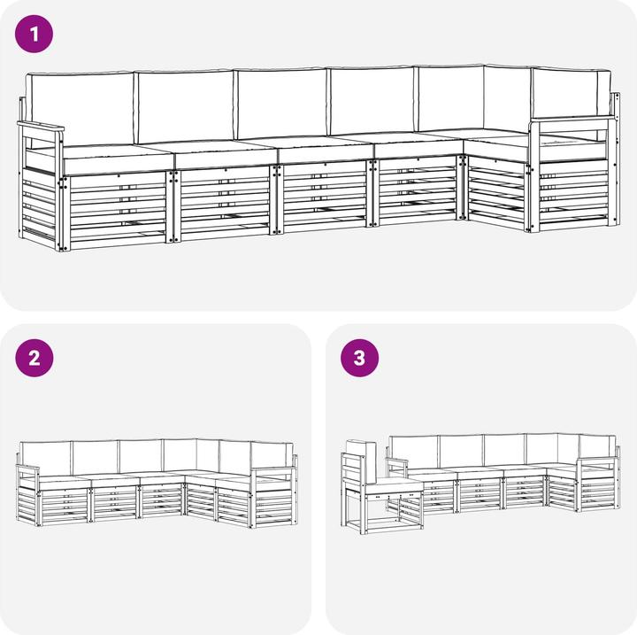Produktbild vidaXL Outdoor-Sofa