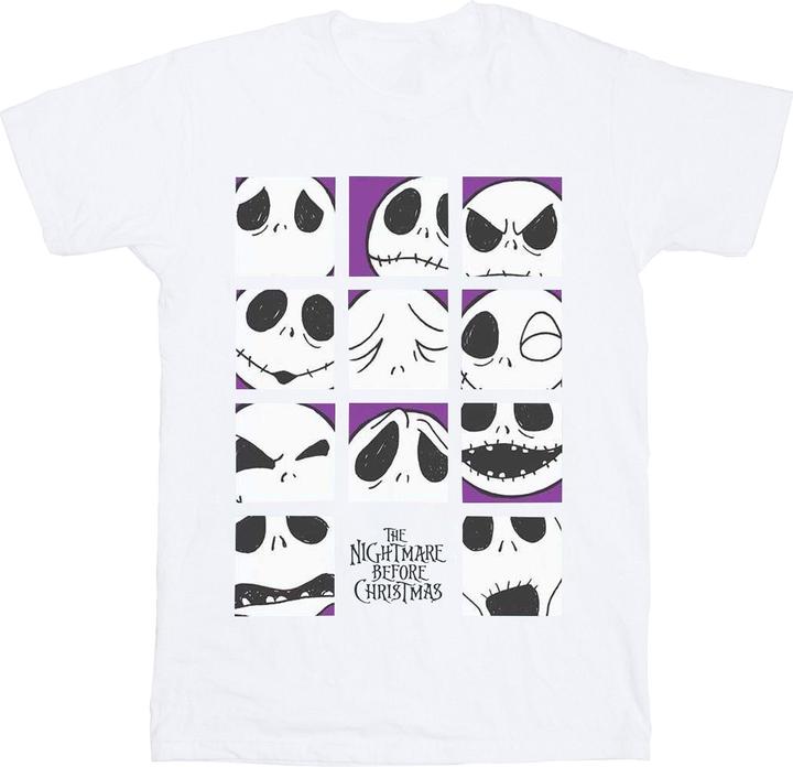 Immagine prodotto Disney Nightmare Before Christmas Many Faces Of Jack Squares Maglietta Ampia Donna (XL)