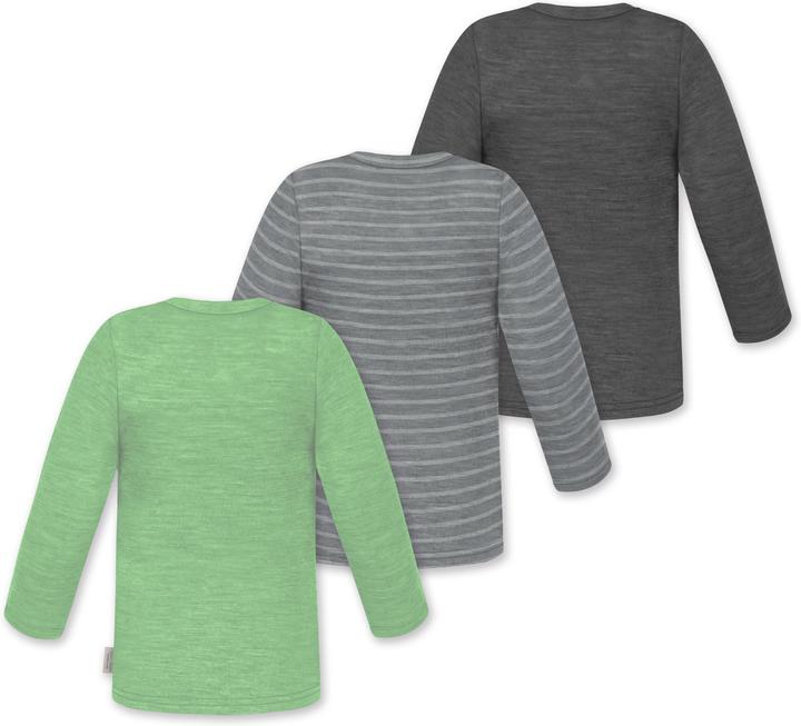 Actual product image Normani 3-pack baby merino longsleeve "Taupo" - 9475 (74, 80)