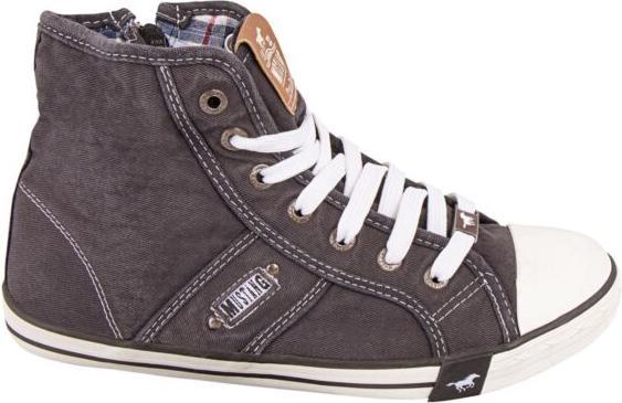 Image du produit Mustang Baskets Mid Cut pour hommes noir-blanc (42)