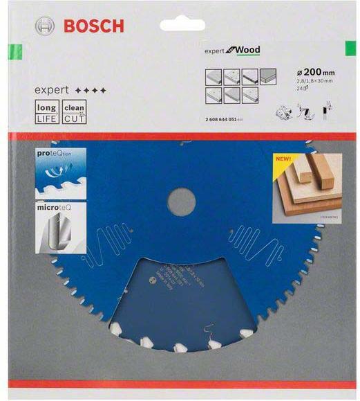 Produktbild Bosch Professional Zubehör Kreissägeblatt Expert for Wood, 200 x 30 x 2,8 mm, 24