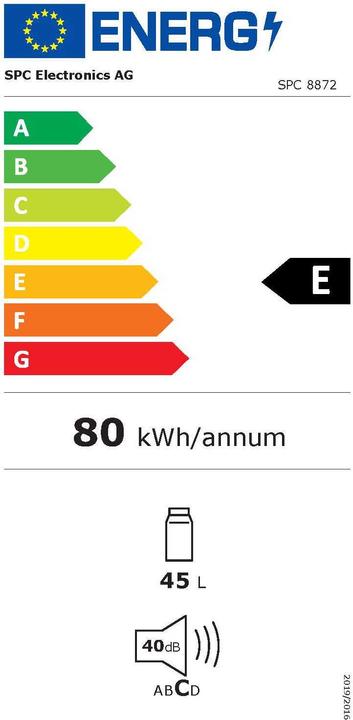 Energie-Label Swiss SPC8872