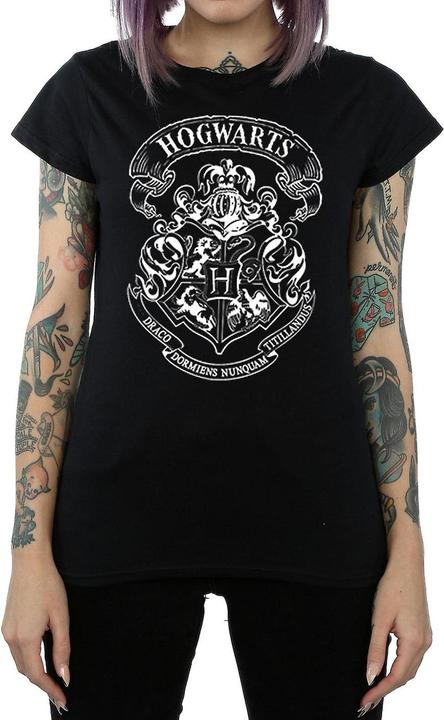 Immagine prodotto Maglietta in cotone con stemma di Hogwarts per donna/donna (M)