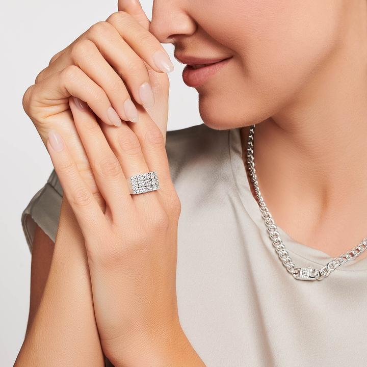 Produktbild Thomas Sabo Ring Weisse Steine Pavé Silber (58, 925 Silber)