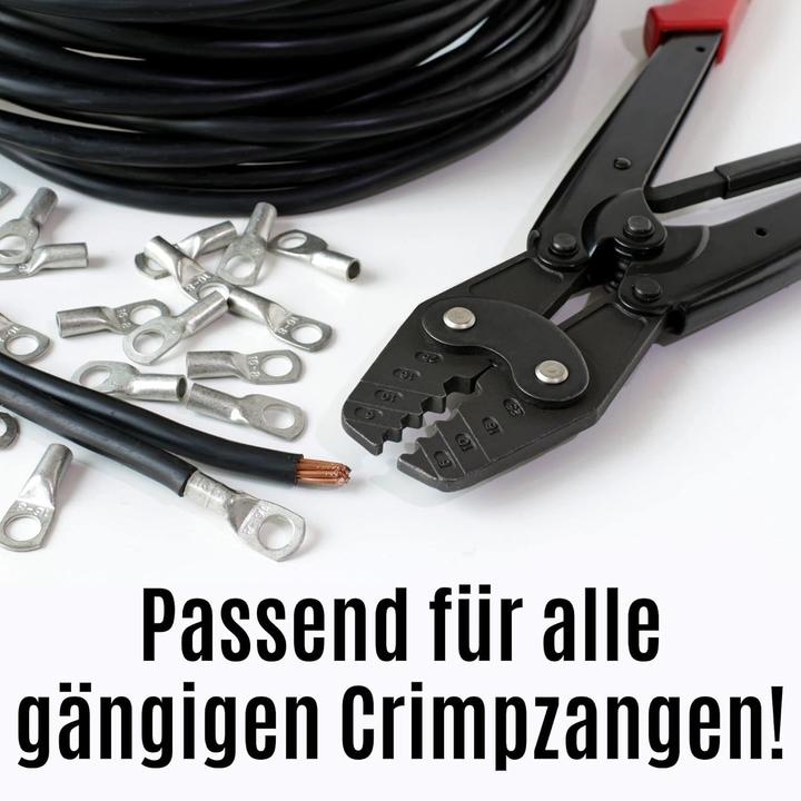 Image du produit Kalitec 10 pièces KA1-L5 Cosses tubulaires commerciales coudées 6mm² M5 I sans trou d'inspection I 90° I Ma