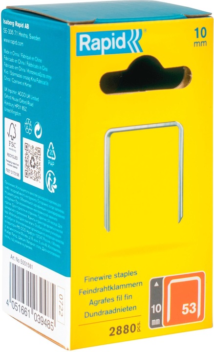 Rapid Tipo 53 Pinza per fili sottili da 10 mm (2880 x)