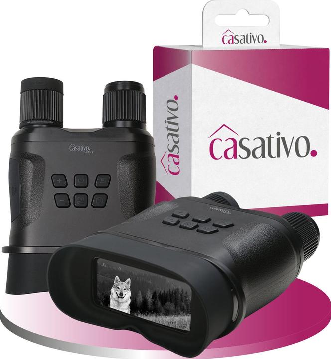 Image du produit Casativo Jumelles avec vision nocturne & vidéo HD, portée 850m (4 x, 42 mm)
