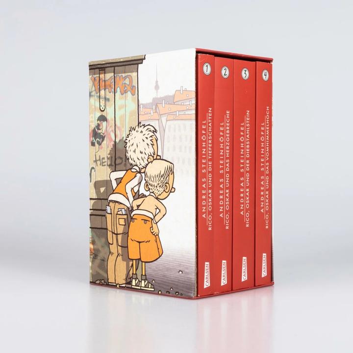 Actual product image Rico und Oskar – Die ersten vier Bände im Taschenbuch-Schuber (Rico und Oskar) (German, Andreas Steinhöfel, Peter Sossov, 2022)