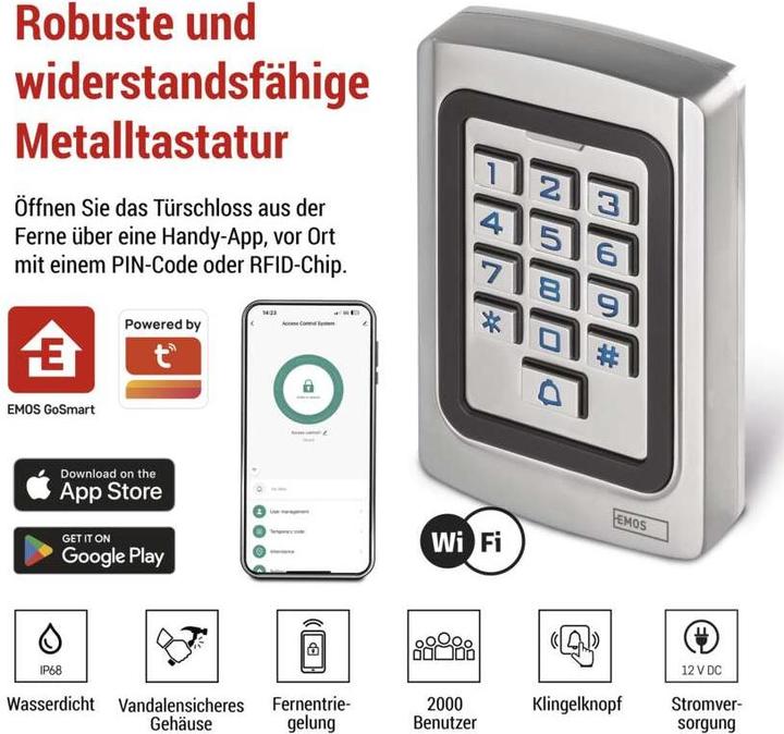 Actual product image Emos GoSMART kódová klávesnice IP-006AX (Electronic numerical code)