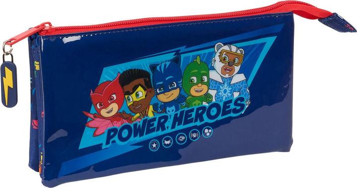 PJ Masks Dreifaches Mehrzweck-Etui Ready Marineblau 22 X 12 X 3 Cm