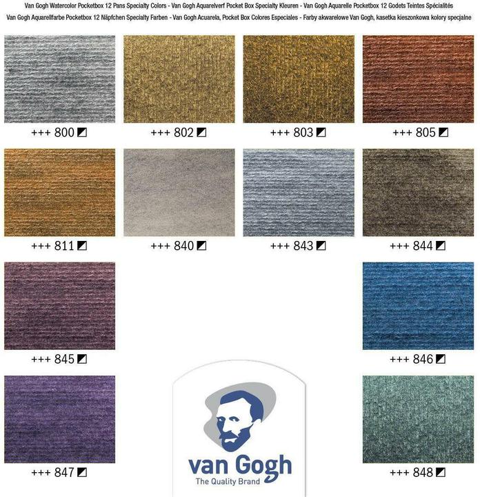 Actual product image Van Gogh Aquarell Pocketbox Metallic 12