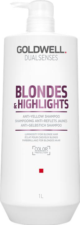 Actual product image Goldwell Dualsenses Blondes & Highlights Anti-Yellow Shampoo szampon do włosów blond (1000 ml, Liquid shampoo)
