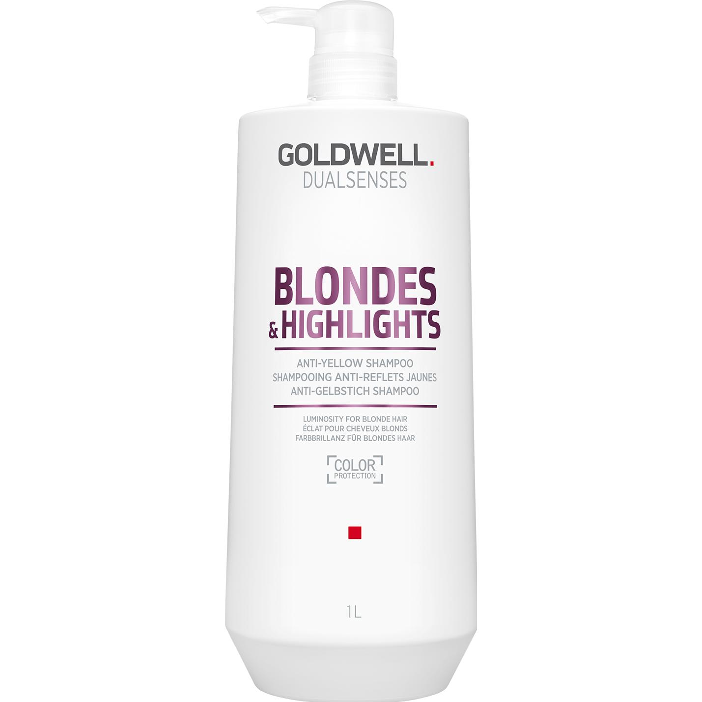 Goldwell, Shampoo, Dualsenses Blondes & Highlights Anti-Yellow Shampoo szampon do włosów blond (1000 ml, Shampoo antigiallo)