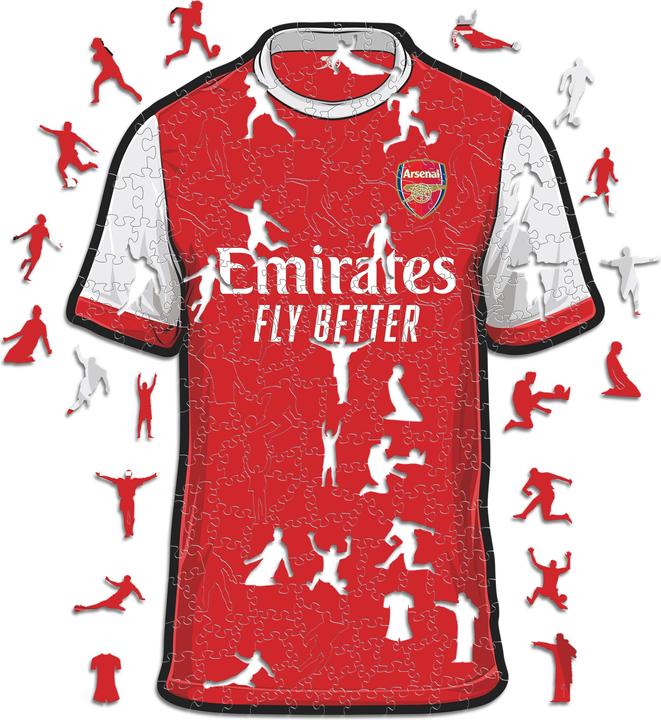 Actual product image Iconic Arsenal FC - Jersey - Wooden Puzzle Size M (270 pieces) (270 pieces)