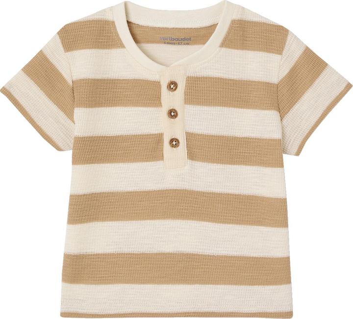 Actual product image Vertbaudet Bio-Kollektion: Gestreiftes Baby Shirt aus Waffelpikee (62)